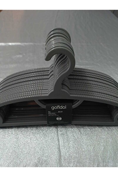 elaa aksesuar 16lı Gondol Sert Dayanıklı Plastik Kıyafet Askı