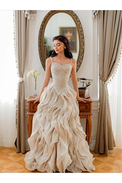 Diva style فستان سهرة كرنكل تطريز يدوي