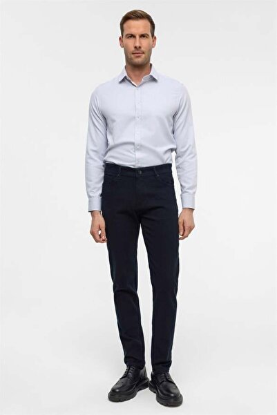 SÜVARİ Lacivert Slim 5 Cep Kalıp Düz Pantolon