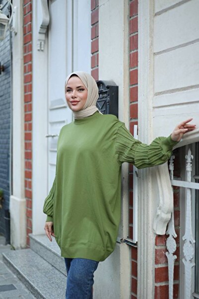 NEW DAĞ Balon Kol Oversize Kazak