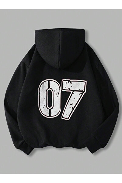 COHERENT Hanorac cu glugă supradimensionat din bumbac, imprimat personalizat,...