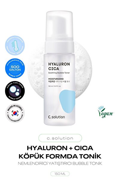 a solution Köpük Formda Nemlendirici Tonik Hyaluron Cica Soothing Bubble Toner