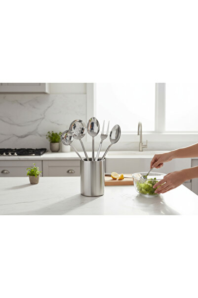 YAMAN ÇELİK HOME Kepçe Kevgir Servis Seti & Servis ve Pişirme Seti Paslanmaz ...