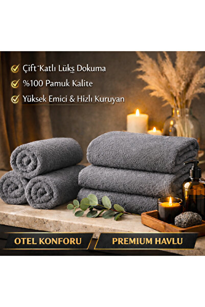Elaganya 3LÜ EL-YÜZ PREMİUM HAVLU SETİ 50X90