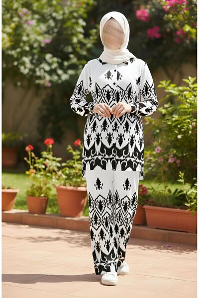 ISHRAQAT AL-AMAL Women's modest two-piece set (one size fits all), stylish design suitable for everyday wear, comfortable fabric and relaxed fit.