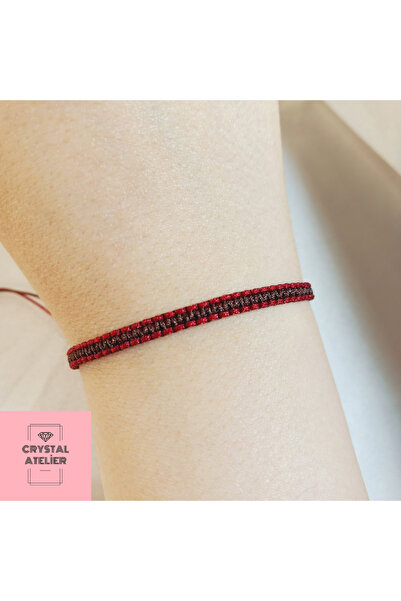 Crystal Atelier Unisex Double Color Braided Macrame Rope Surfer Bracelet - Gi...