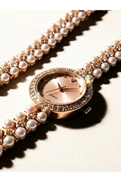 Leerybee ساعة يد نسائية بعلبة بيضاوية مع سوار