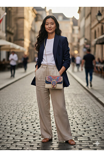 Gamy Bags Etnik Desenli Bohem Kadın Omuz Çantası-Türk Motifli Dokuma Çanta-Ot...