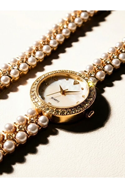 Leerybee ساعة يد نسائية بعلبة بيضاوية مع سوار