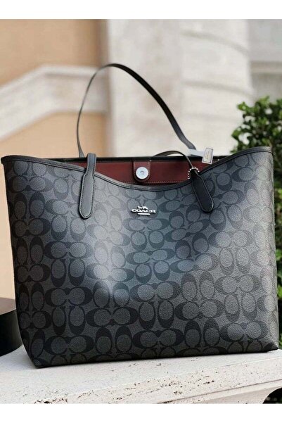 Generic City Tote Bag Iconic Printed Women's Fashion Multifunctional Large Capacity Large Size Grey Bl