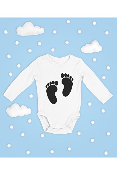 SEVBANO بدلة ضيقة بأكمام طويلة من القطن الناعم للجنسين من Footprint B مطبوع