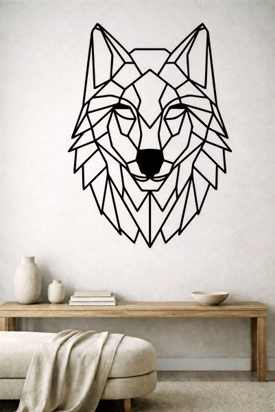 Syntra Lazer Geometrik Kurt Figürü Duvar Tablosu – Güç, Liderlik ve Özgürlük ...