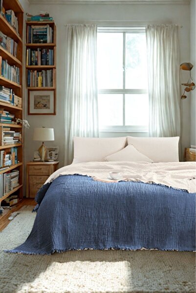 Gabi Gabrielle Moya Pamuk Müslin Çok Amaçlı Pike Yatak Örtüsü