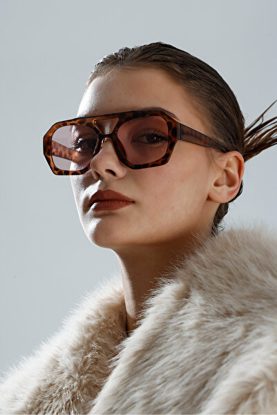 miii Leopard Pattern Modern Retro Uv Protection Cateye Sunglasses