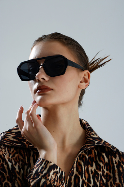 miii Leopard Pattern Modern Retro Uv Protection Cateye Sunglasses