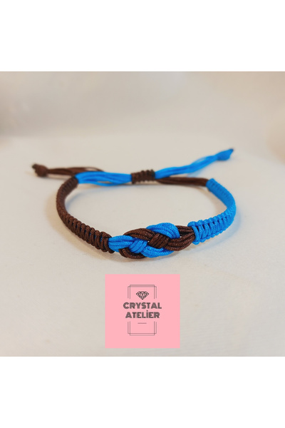 Crystal Atelier سوار مكرامية مع شكل اللانهاية - سوار صداقة وحب ولانهاية مصنوع...