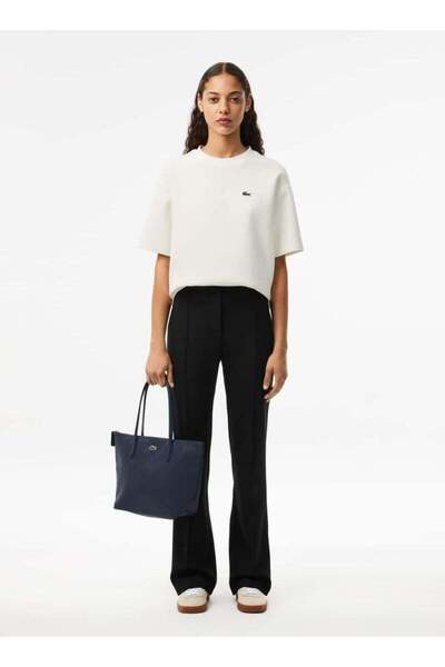 Generic Women's Large Capacity Zipper Tote Handbag - Medium Dark Blue