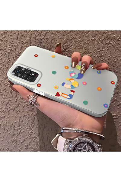 ucuc Xiaomi Redmi Note 11 Compatible Silicone Edge Hard Back Anti-Fall Case F...