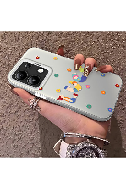 ucuc Xiaomi Redmi Note 13 Compatible Silicone Edge Hard Back Anti-Fall Case F...