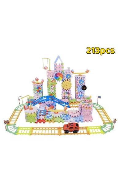 Generic مجموعة ألعاب تروس كهربائية مكونة من 213 قطعة