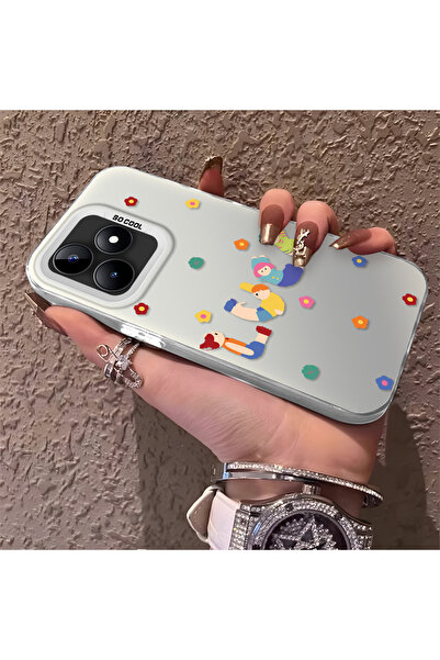 ucuc حافظة مضادة للسقوط من السيليكون المتوافقة مع هاتف Realme Note 50 4G، بنم...