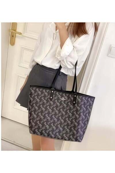 Generic Women's City Tote Bag Canvas Women's Fashion Versatile Large Capacity Large Size Shoulder Bag