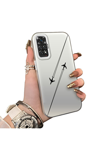 ucuc Xiaomi Redmi Note 11 Compatible Silicone Edge Hard Back Anti-Fall Case A...