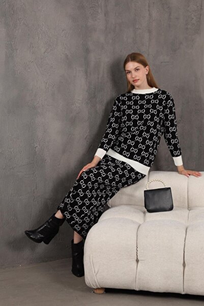 Abalı Yeni sezon triko kışlık 2li etekli takım Rodos Flafilo model