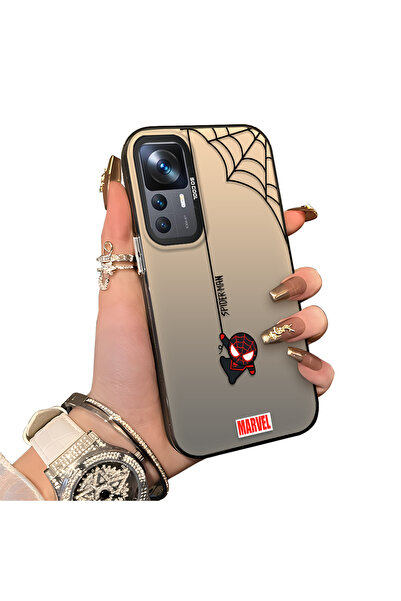 ucuc حافظة سبايدرمان متوافقة مع هاتف Xiaomi Mi 12T ذات حافة سيليكون صلبة ومضا...