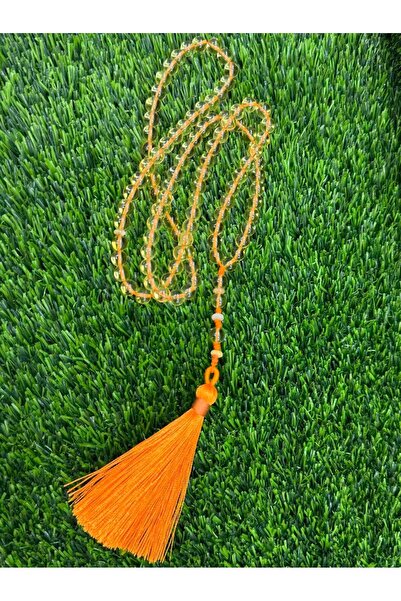 Feijewellery Citrine Misbaha Prayer Beads, 99 Beads, Yellow Quartz Tasbih with Tassel