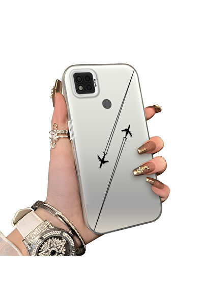 ucuc Xiaomi Poco C31 Compatible Silicone Edge Hard Back Anti-Fall Case Airpla...