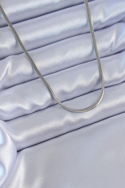 OceanDesign Steel Silver Color Thin Italian Chain Model 60 cm Women's Necklac...