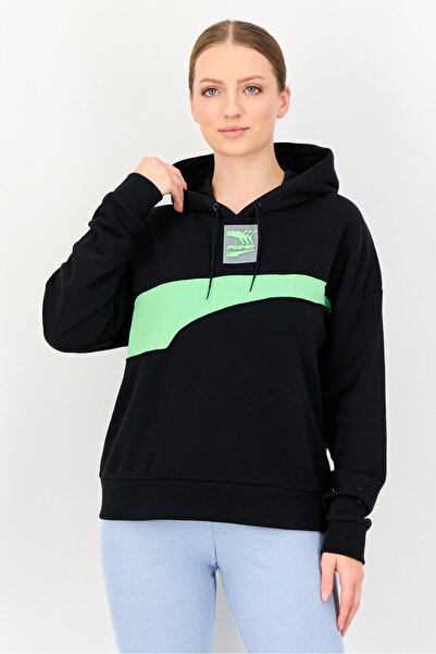 Puma Women Sportswear Fit Long Sleeve Outdoor Hoodies, Black