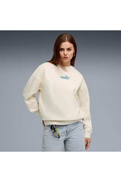 Puma Essential Nature 2.0 Kadın Krem Rengi Sweatshirt