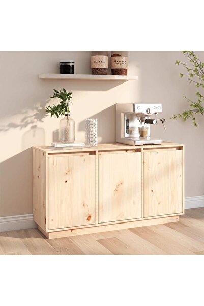 vidaxl Sideboard 111x34x60 cm Solid Wood Pine