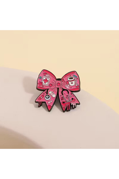 MAURA LIYUZA Vintage Tasarım Seçenekli Pembe Kurdele Broşlar - Doktor & Hemşi...