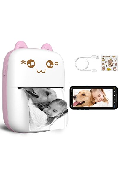 NO BRAND Portable Mini Sticker Printer. Inkless Bluetooth thermal printer.