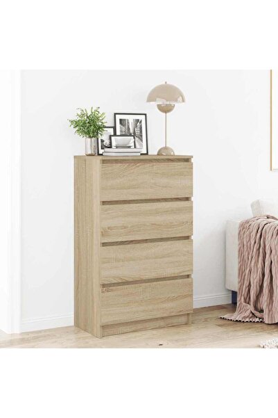 vidaxl Sideboard Sonoma Oak 60x35x98.5 cm Engineered Wood