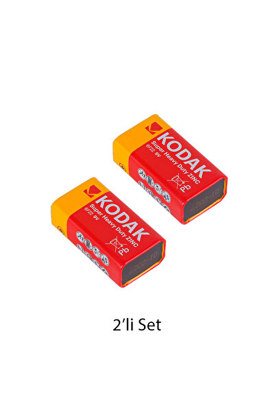 Goldpix 9V Pil 2’li Set | 6F22 Çinko Karbon | LED Aplik Uyumlu
