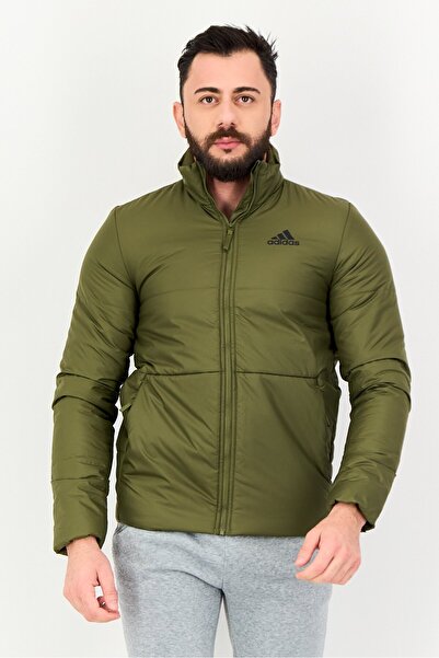 adidas Men Sportswear Fit Long Sleeve Outdoor Jacket, Olive