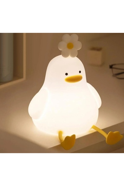 nalera SEVİMLİ ÇİÇEK ÖRDEK SİLİKON GECE LAMBASI