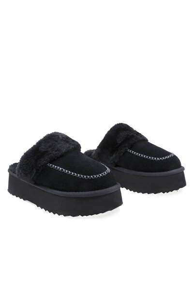 Anna Viotti Women's Casual Suede Slippers D113-1 Black