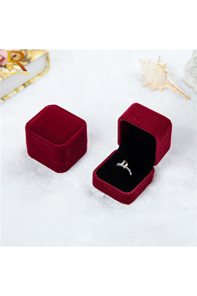 Choice علبة عرض مجوهرات مخملية عالية الجودة باللون الأحمر الداكن، قابلة للطي،...