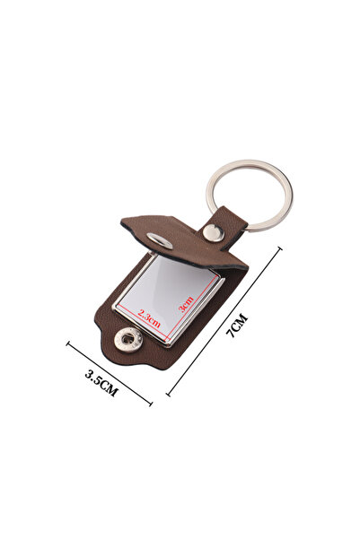 Choice حامل صور بني داكن فارغ بتقنية الطباعة الحرارية، متعدد الوظائف، حامل صور ومفاتيح يمكنك صنعه بنفسك