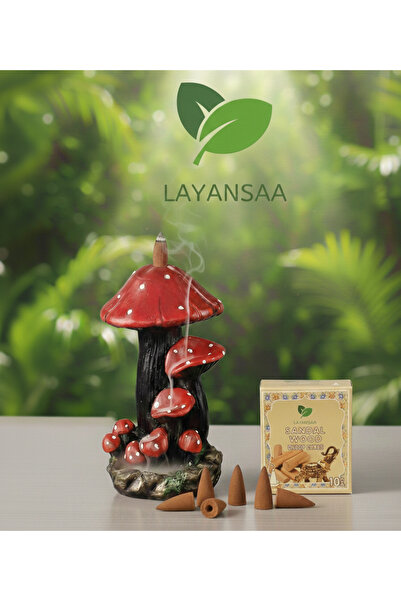 Layansaa Sandal Ağacı 10'lu Konik Geri Akış Tütsü