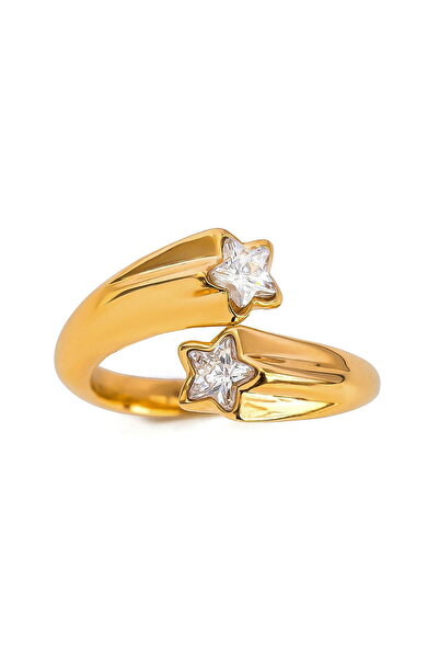 Choice JDR2406021 Uworld Sparkling Romantic 18K Gold Stainless Steel Asymmetr...