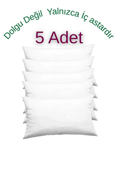 Mobpazar 5 Adet Yastık İç Kılıfı | 50x70 cm Fermuarlı 5'li Yastık Iç Astarı S...
