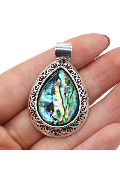 Choice قلادة من صدفة أذن البحر، حجر طبيعي، كريستال، قطرات ماء، سبيكة مطلية بالكهرباء، عين النمر، جمشت، كوارتز