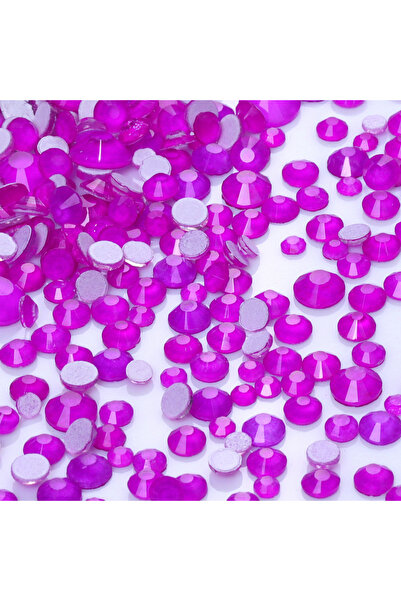 Choice Neon Purple 1440Pcs SS6-SS20 Mix Size Glass Flat Back Neon Rhinestone ...