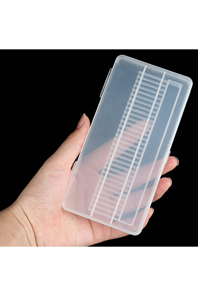 Choice 09 30 Holes 1Pcs 6/7/10/20/30 Holes Plastic Transparent Nail Drill Bit Brush Storage Box Display Box